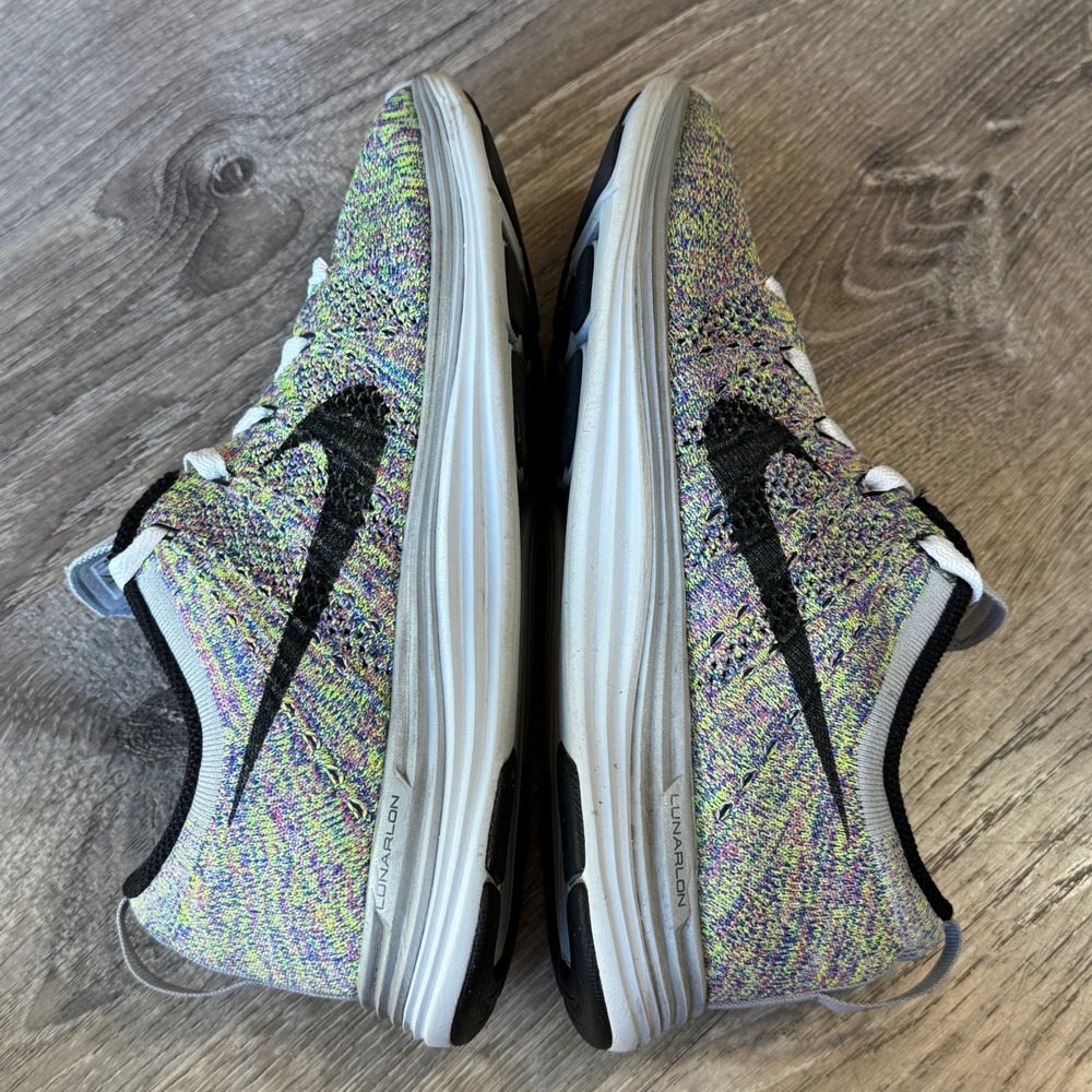 Nike Flyknit Lunar1+ Multicolor Running Shoes 554888-004 Womens 8.5